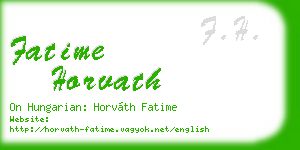 fatime horvath business card